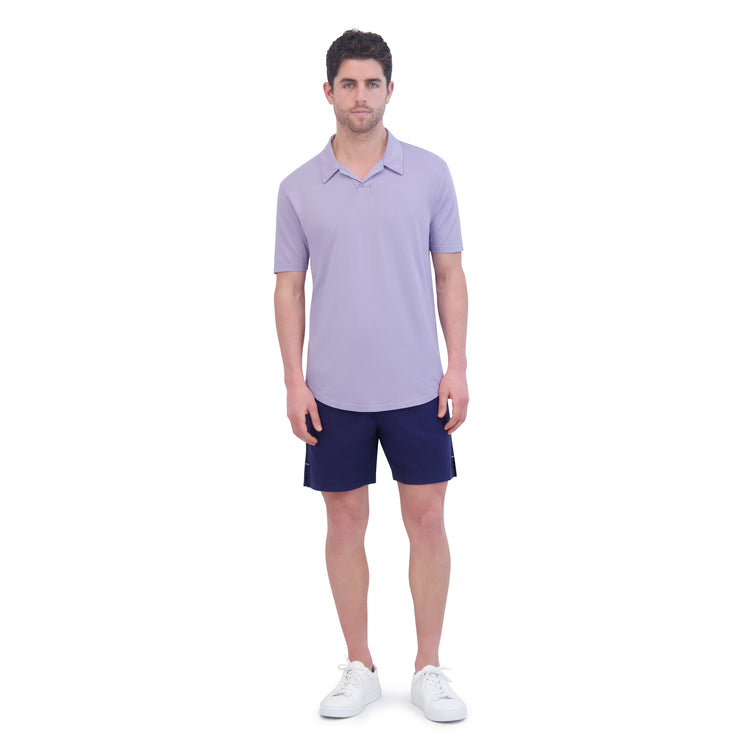 supima johnny collar polo wisteria