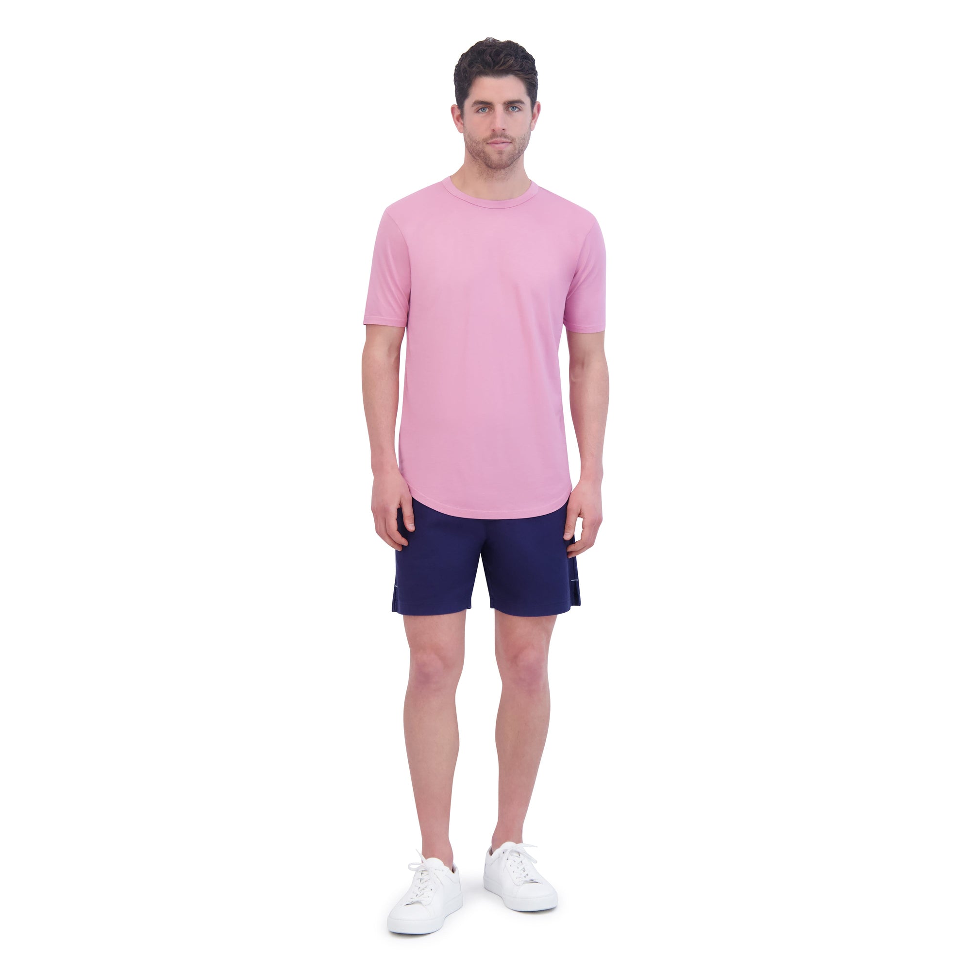 Supima Scallop Crew | Candy Pink