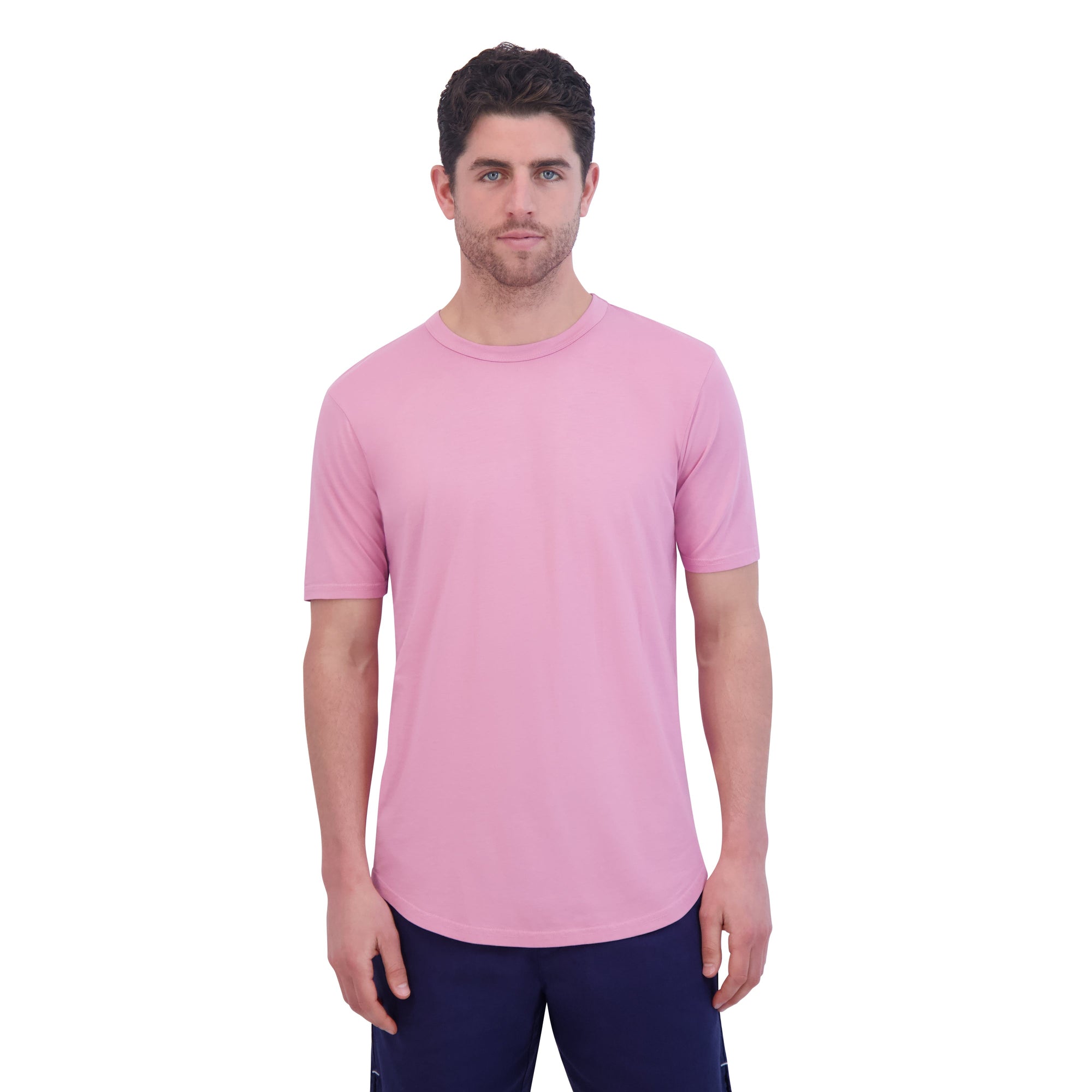 Supima Scallop Crew | Candy Pink