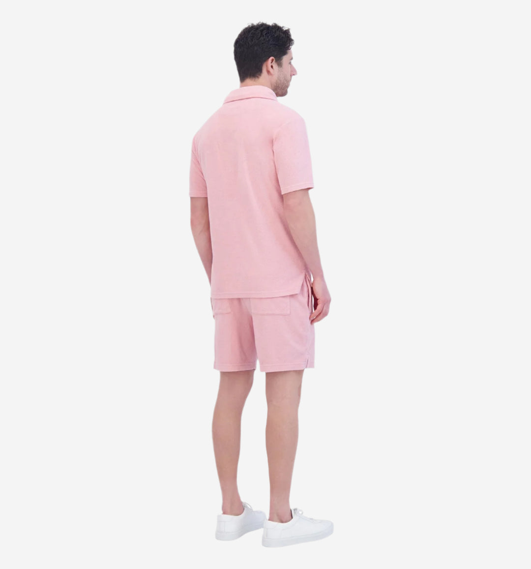 towel terry johnny collar candy pink