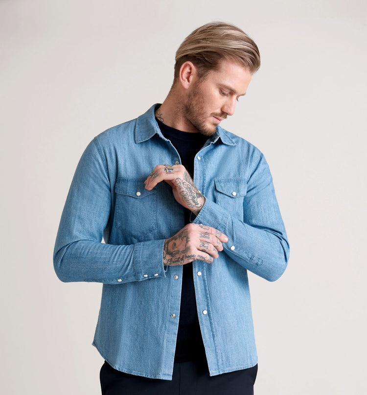 4Corner Denim Snap Shirt