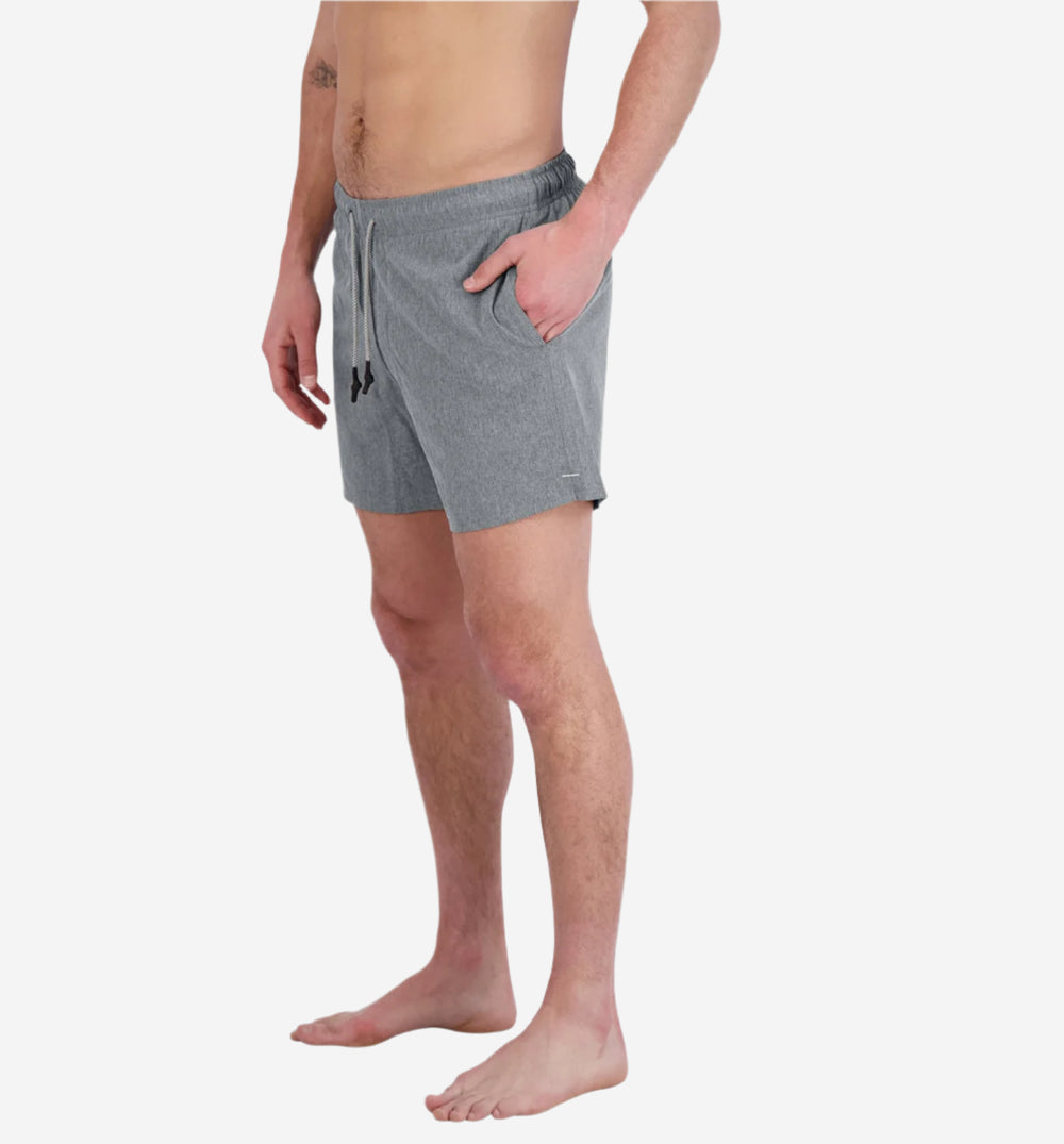 stretchtex volley swim short heather grey