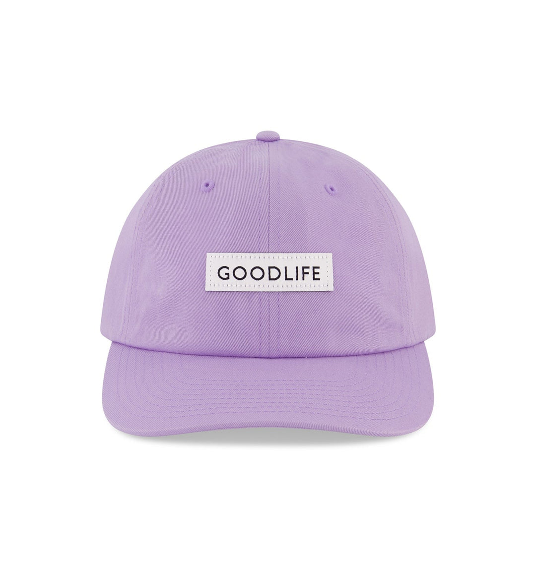 curved brim box logo hat wisteria