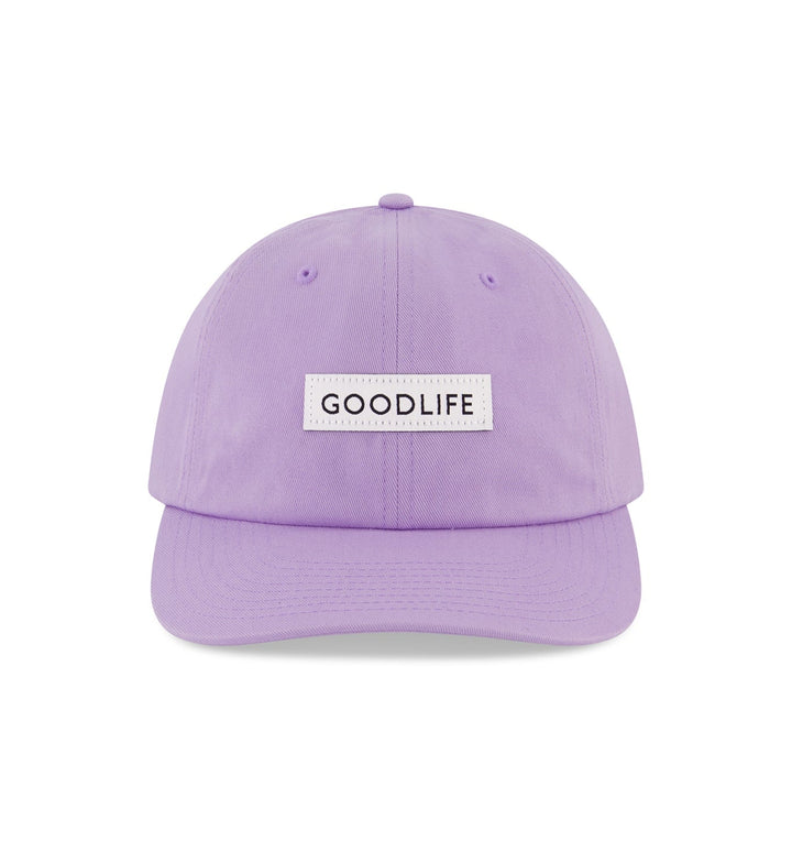 curved brim box logo hat wisteria