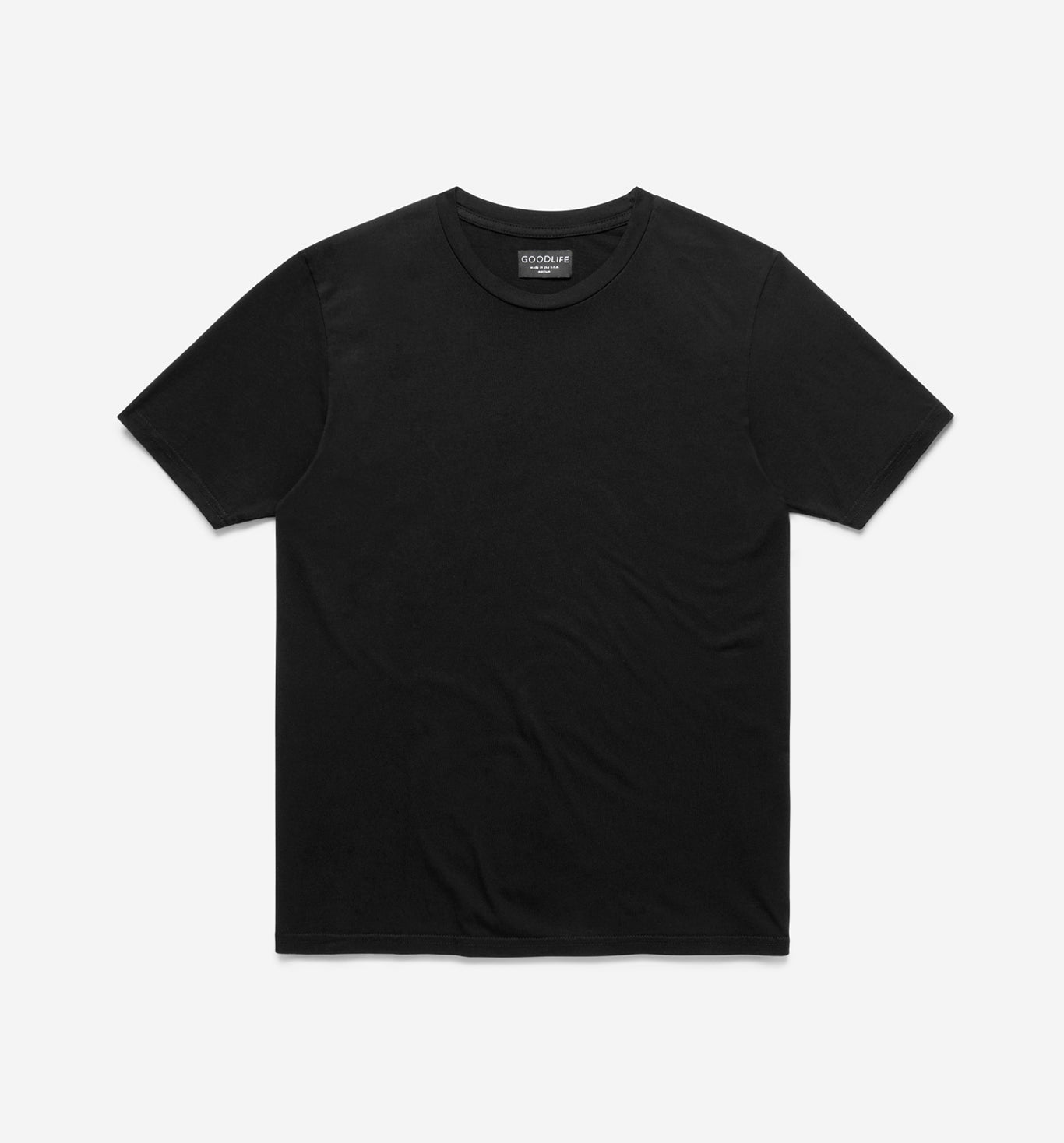 Supima Classic Crew Neck T-Shirt | Black | Goodlife