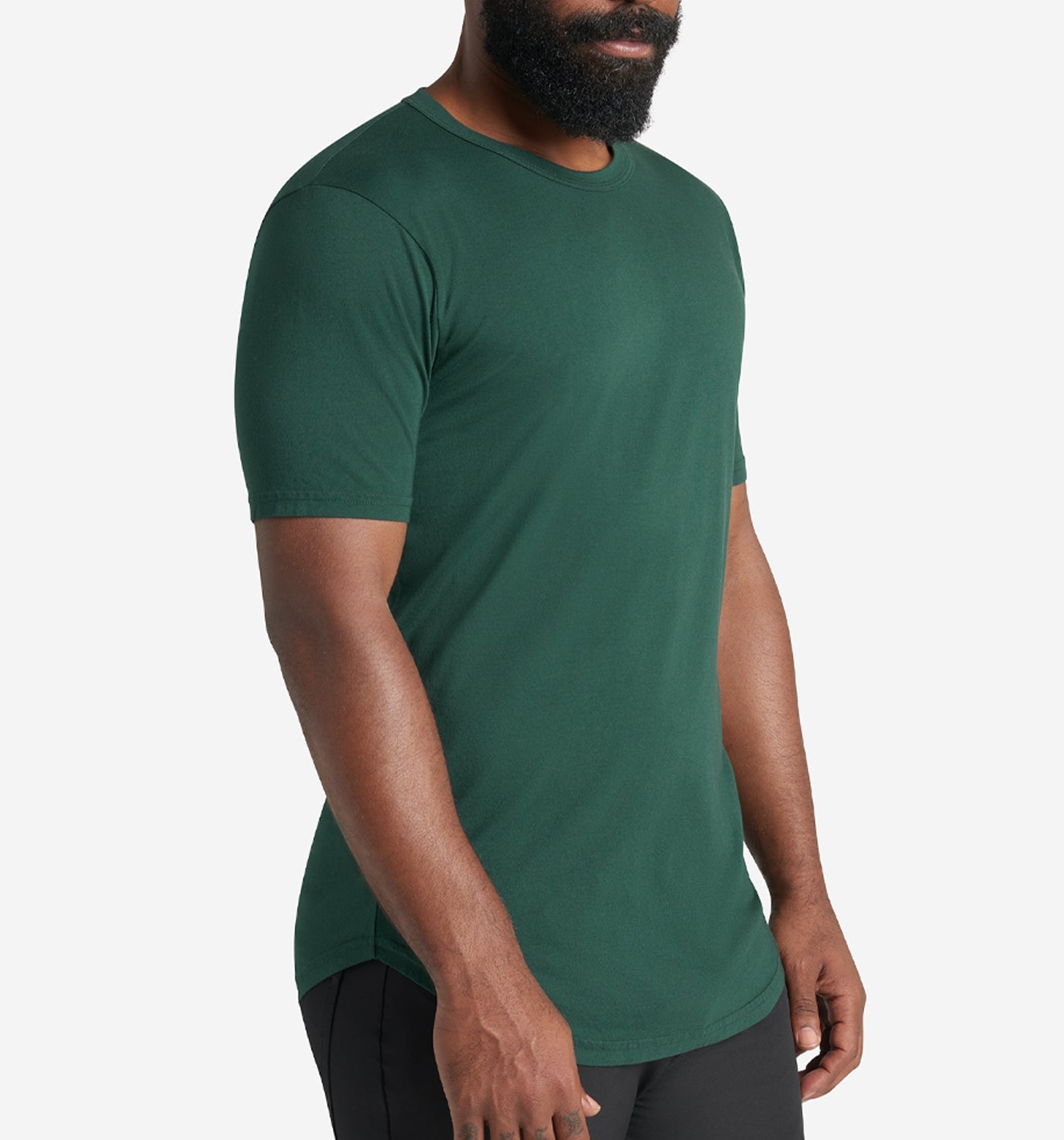 Supima Scallop Crew | Evergreen