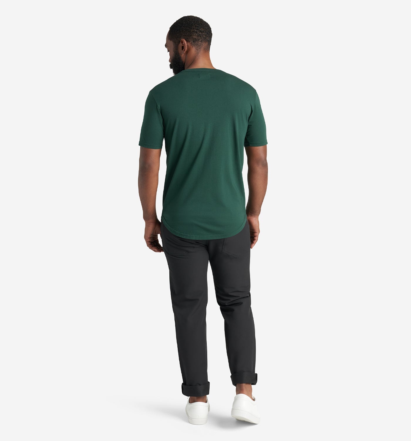 Supima Scallop Crew | Evergreen