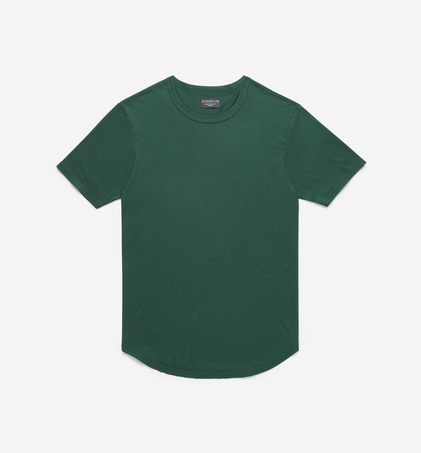 Supima Scallop Crew | Evergreen