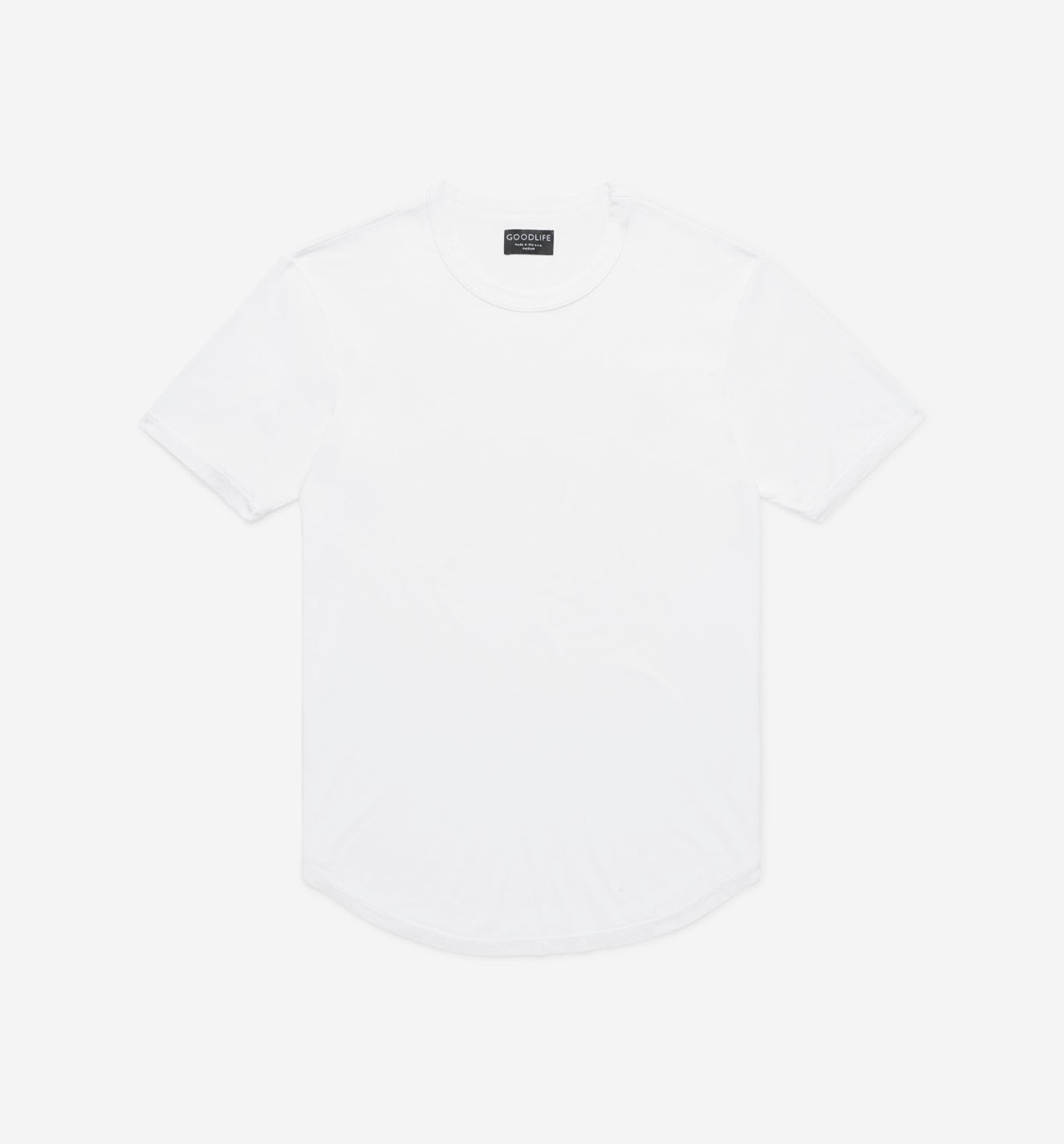 Supima Scallop Crew | White