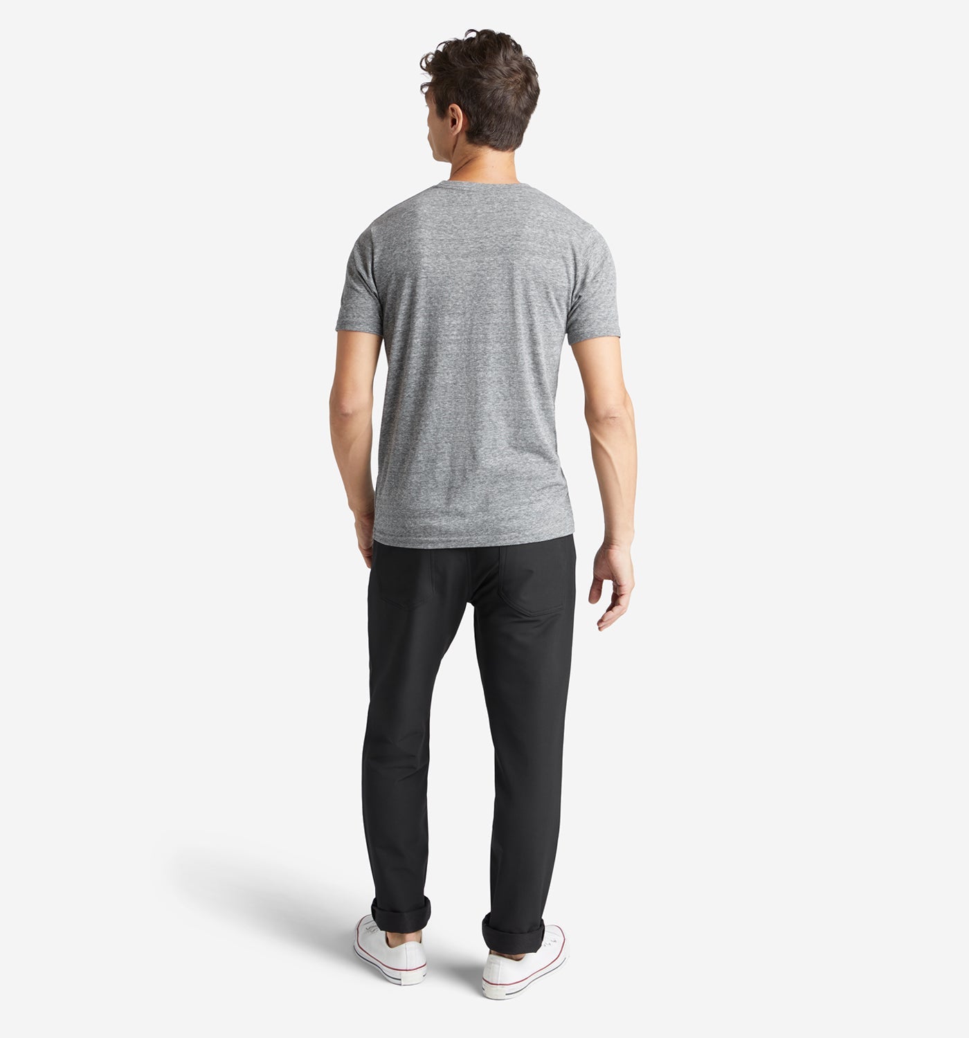 tri blend classic crew heather grey