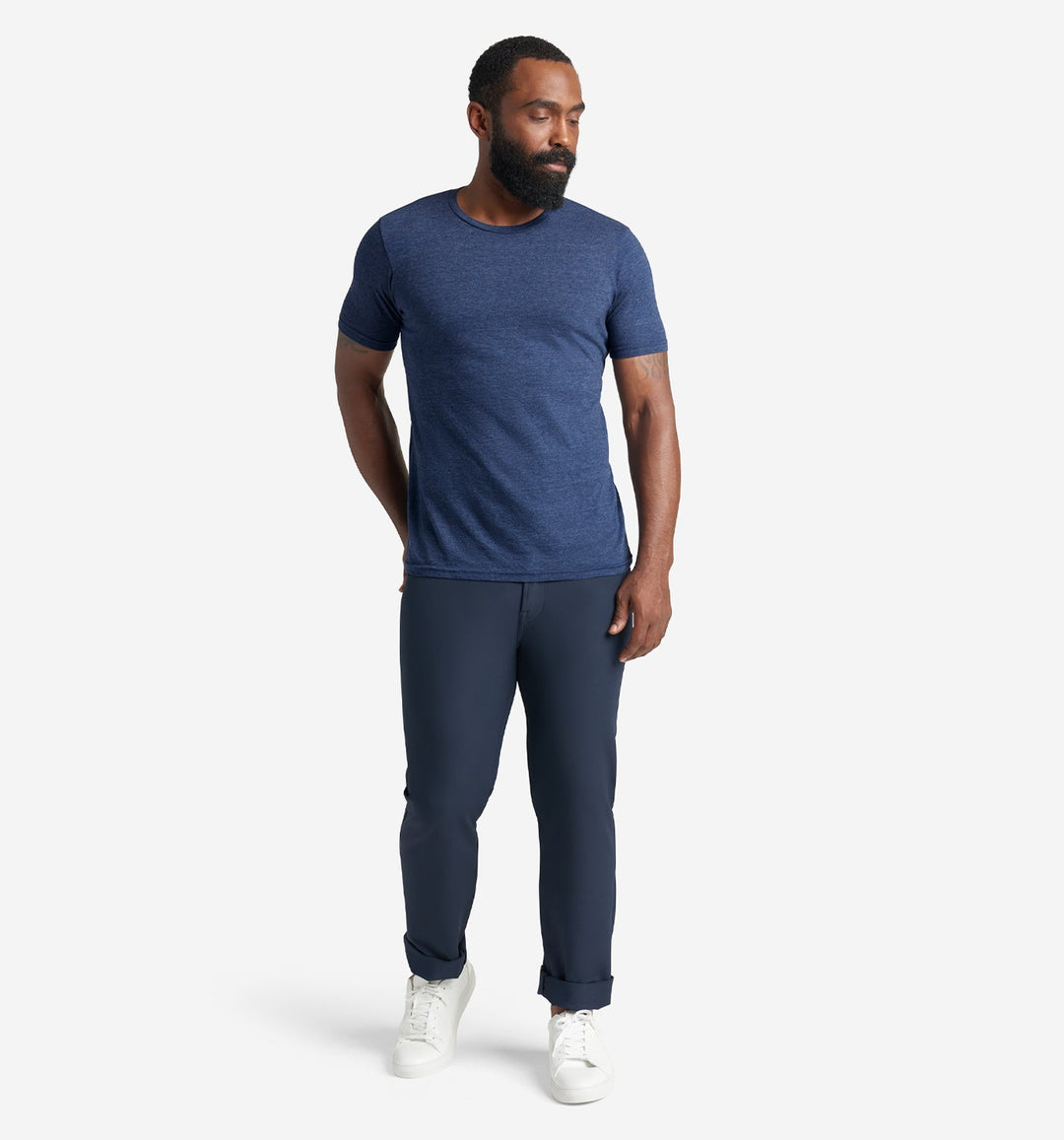 Tri-Blend Classic Crew Neck T-Shirt | Navy | Goodlife