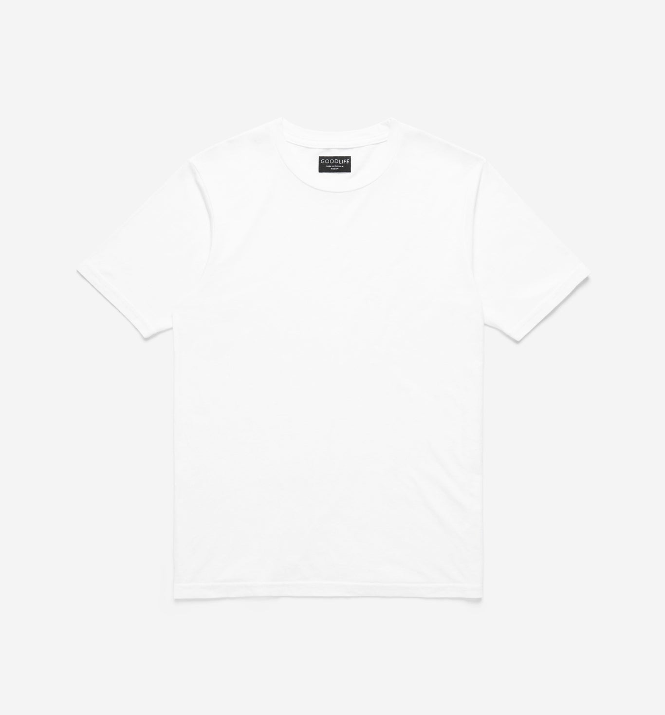 White Tri-Blend Classic Crew Neck T-Shirt | Goodlife