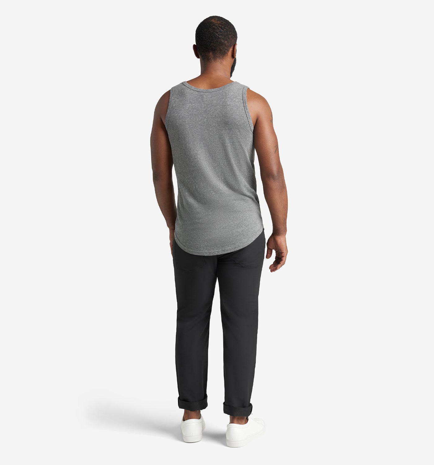 Tri-Blend Scallop Tank Top - Heather Grey | Goodlife
