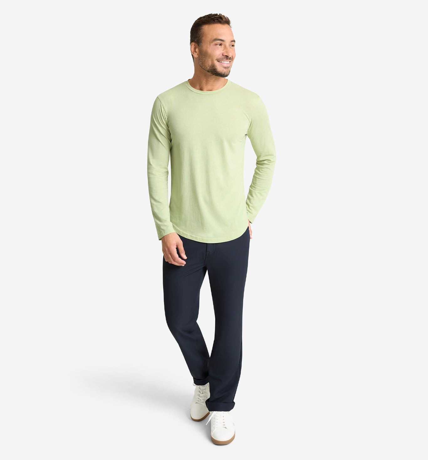 LS Tri-Blend Scallop Crew - Swamp – Goodlife