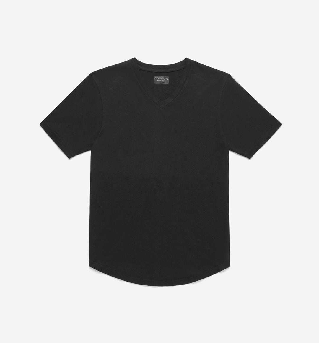 slub scallop v black