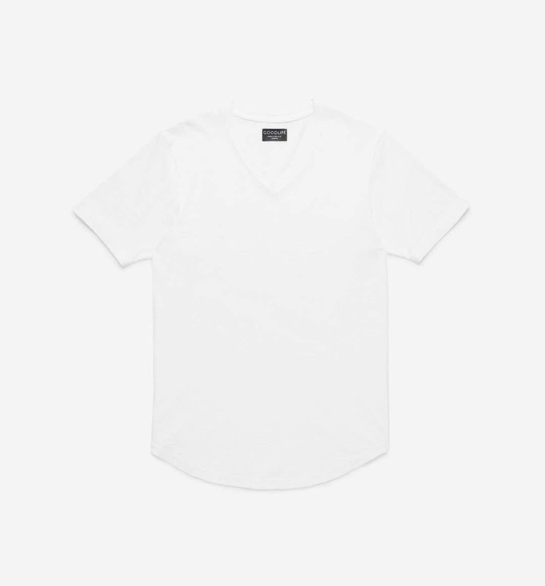 slub scallop v white