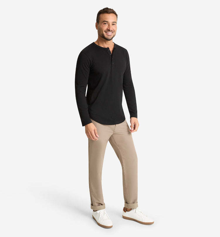 LS Slub Scallop Henley