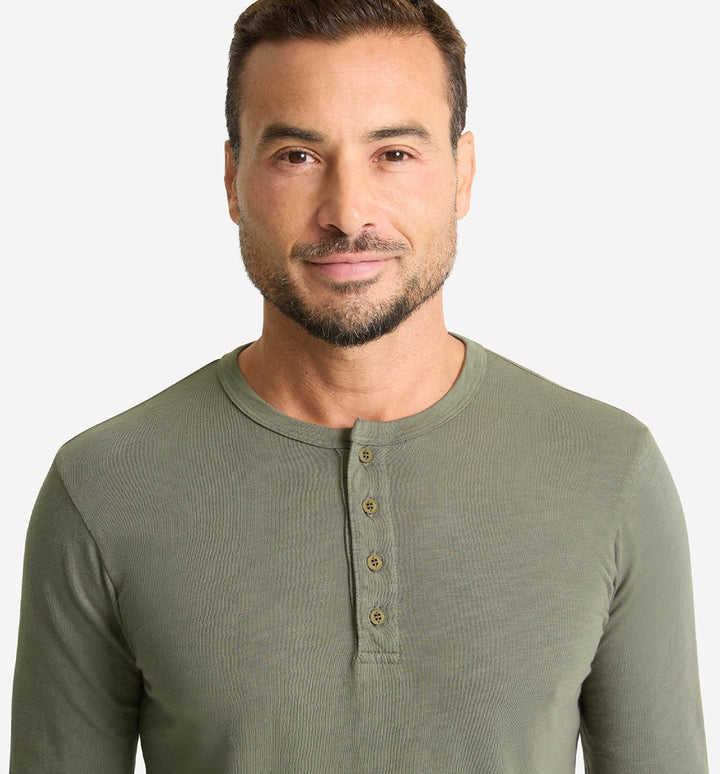 LS Slub Scallop Henley