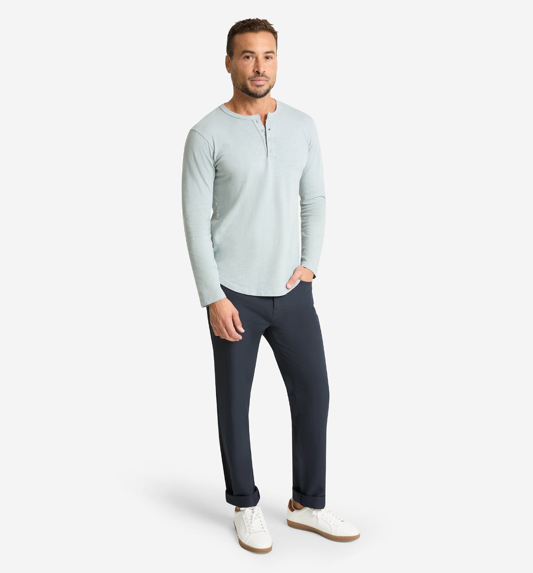 LS Slub Scallop Henley