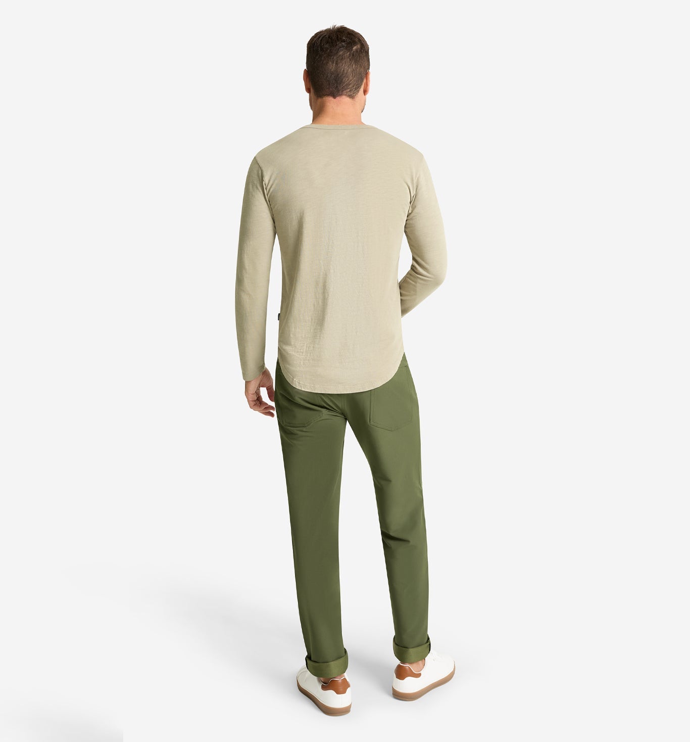 LS Slub Scallop Henley - Timber – Goodlife