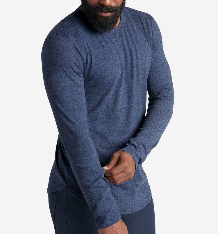 new tri blend ls scallop crew midnight