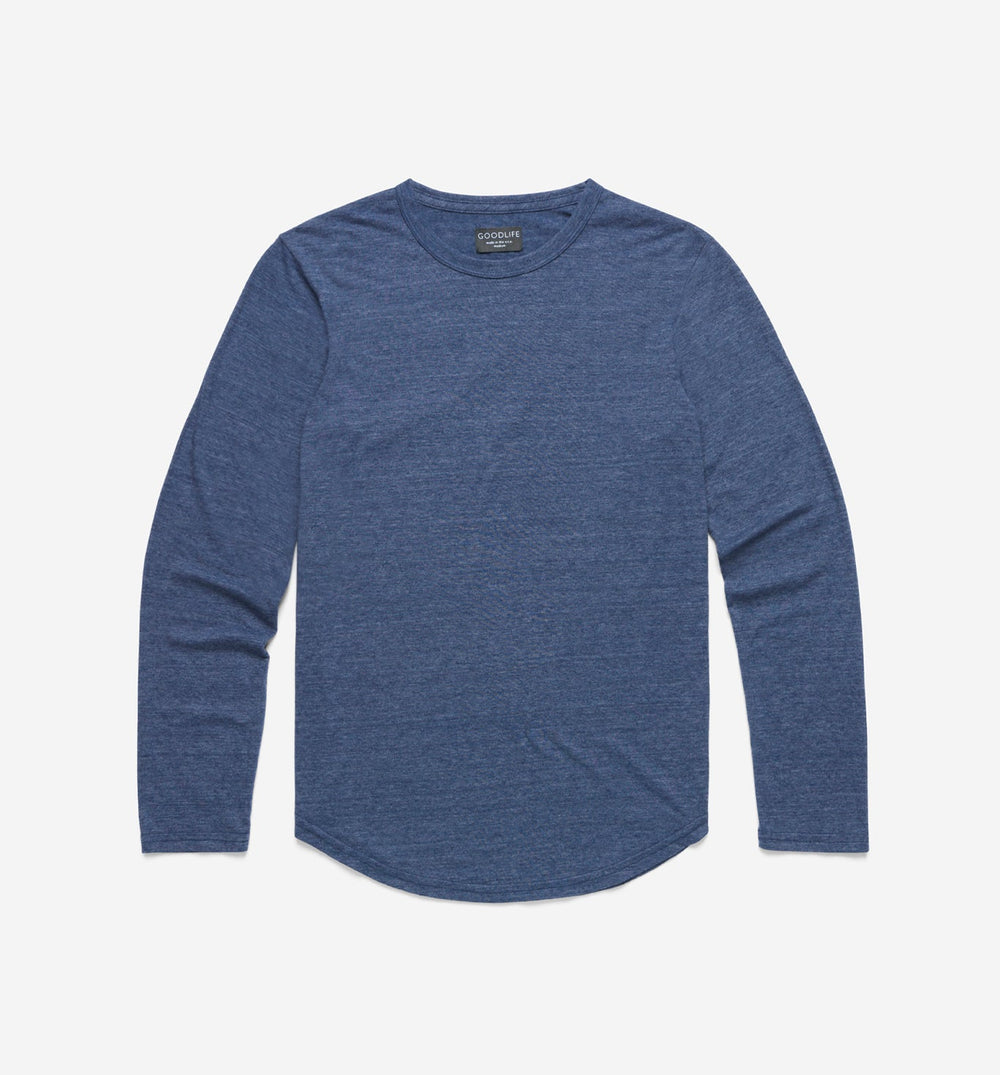 new tri blend ls scallop crew midnight