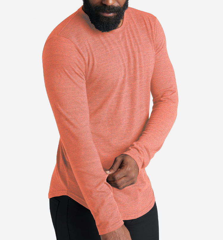 new tri blend ls scallop crew paprika