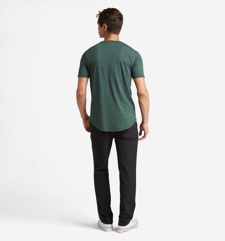 new tri blend scallop crew evergreen