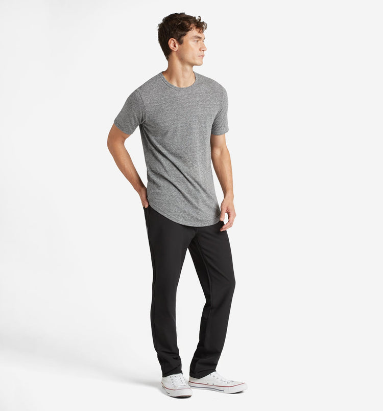 Tri-Blend Scallop Crew in Heather Grey | Goodlife