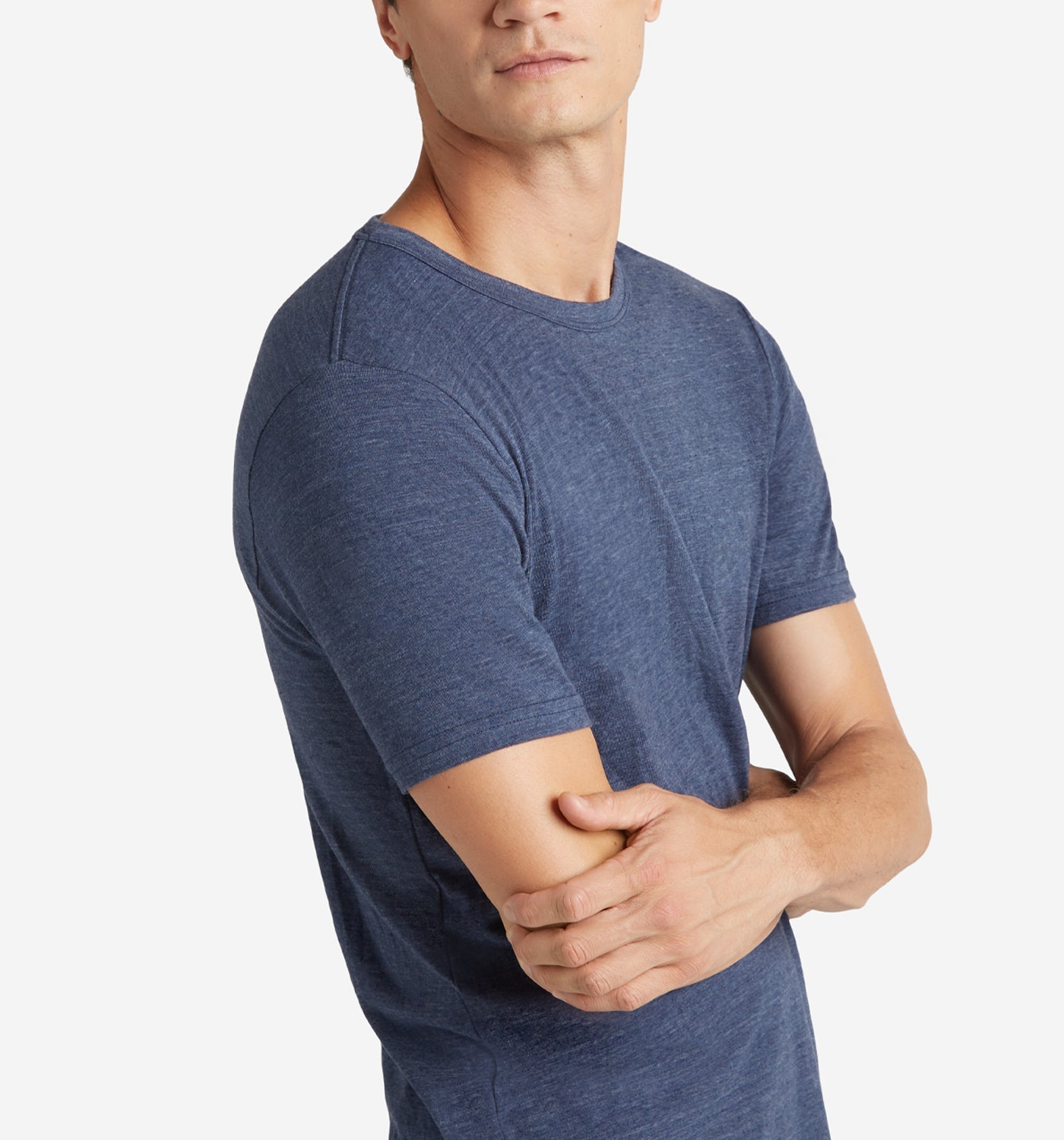 Tri-Blend Scallop Crew Neck T-Shirt | Midnight | Goodlife
