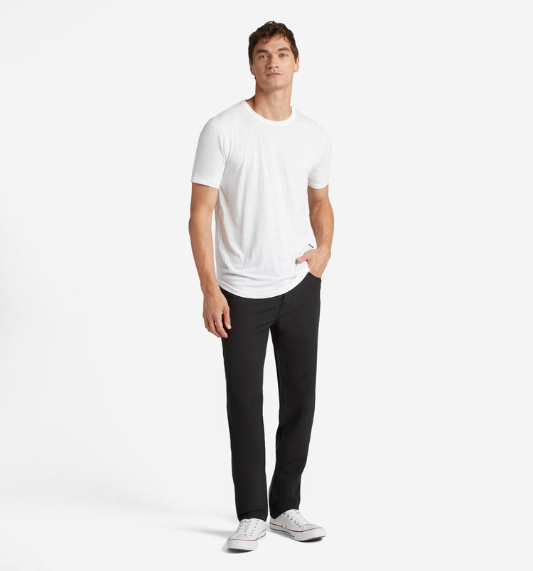 Tri-Blend Scallop Crew Neck | White | Goodlife