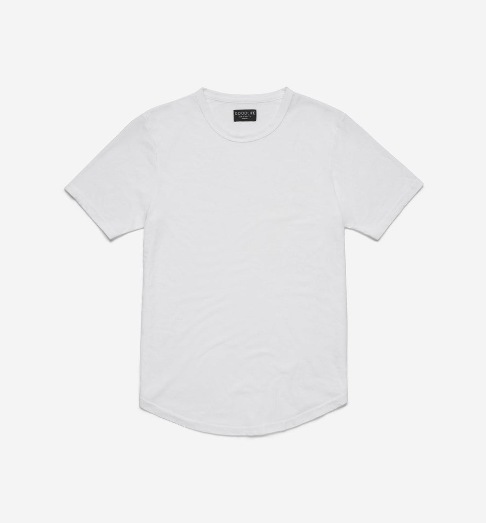 new tri blend scallop crew white