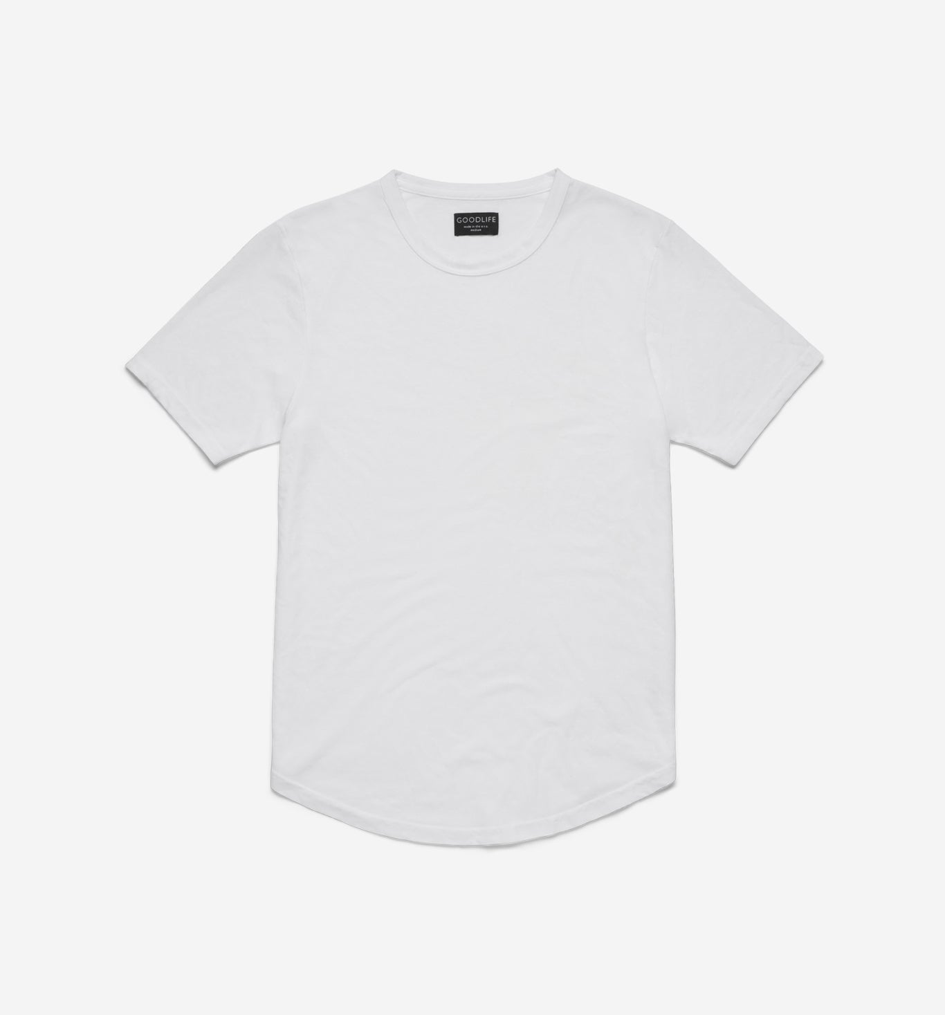 NEW Tri-Blend Scallop Crew | White