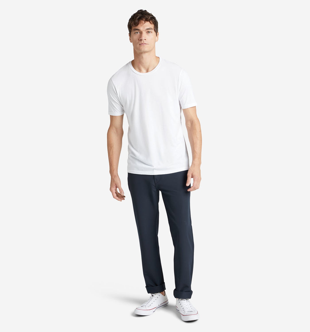 stretch poly twill 5 pocket pant midnight