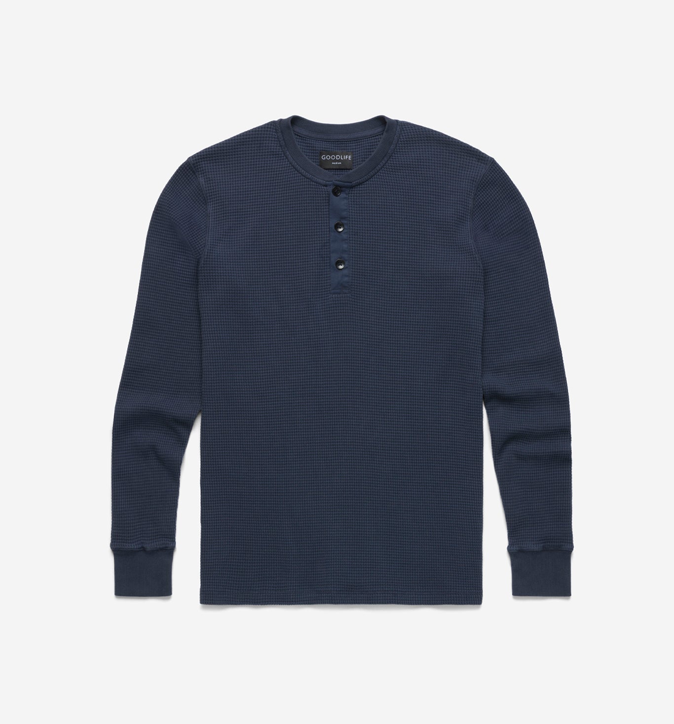 LS Thermal Waffle Henley | Midnight