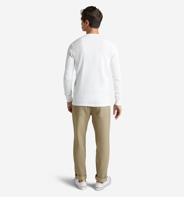 ls thermal waffle henley white