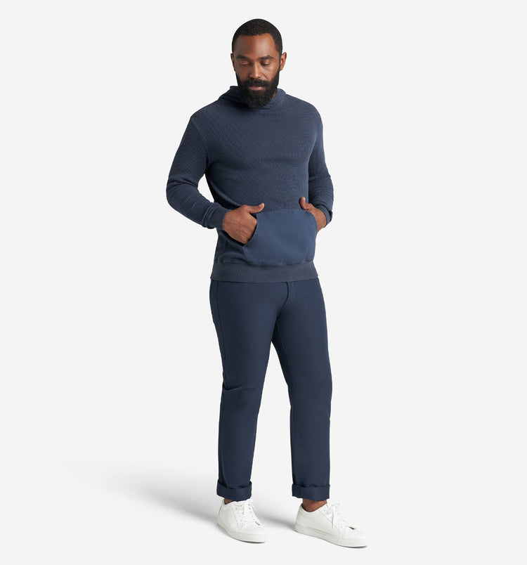 ls thermal waffle hoody midnight