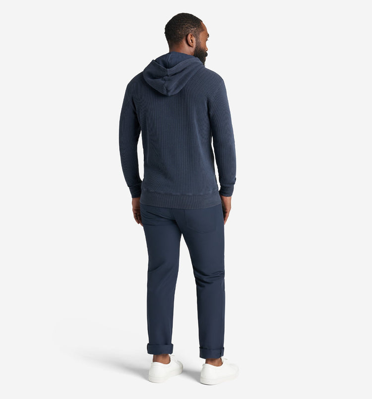 ls thermal waffle hoody midnight