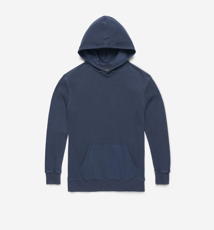 ls thermal waffle hoody midnight