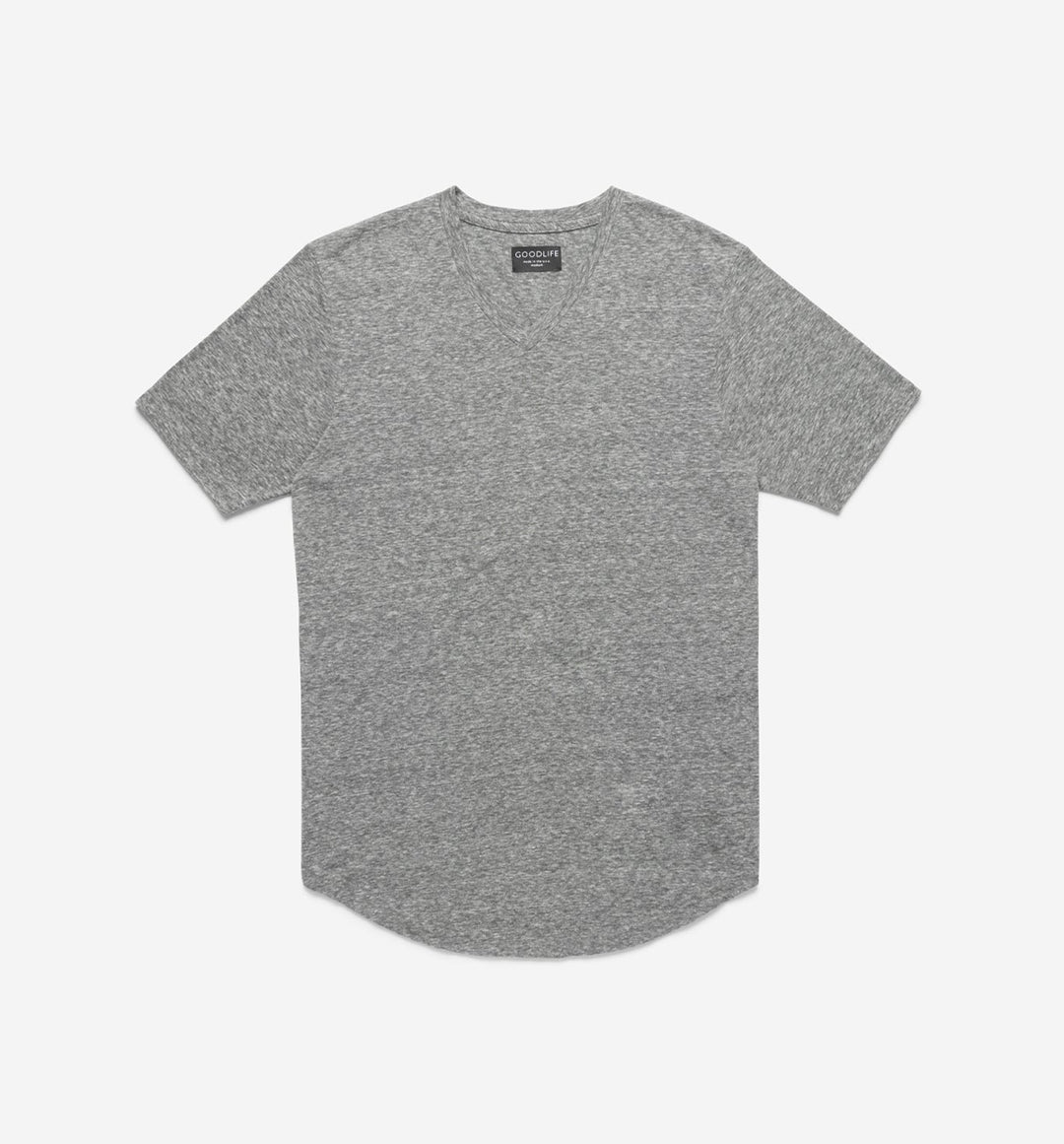 new tri blend scallop v heather grey