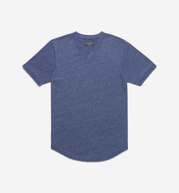 Tri-Blend Scallop V-Neck | Midnight | Goodlife