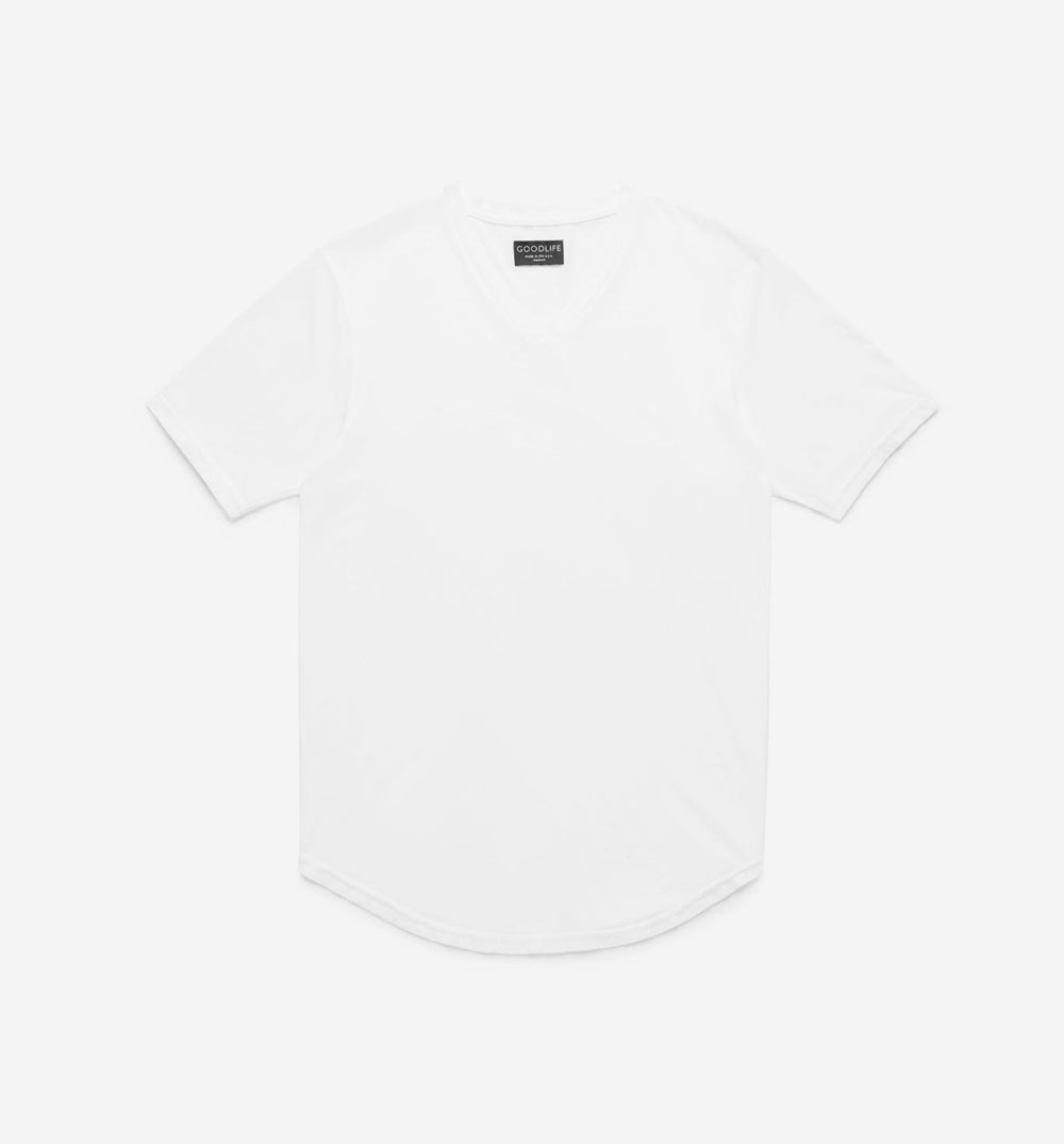 new tri blend scallop v white