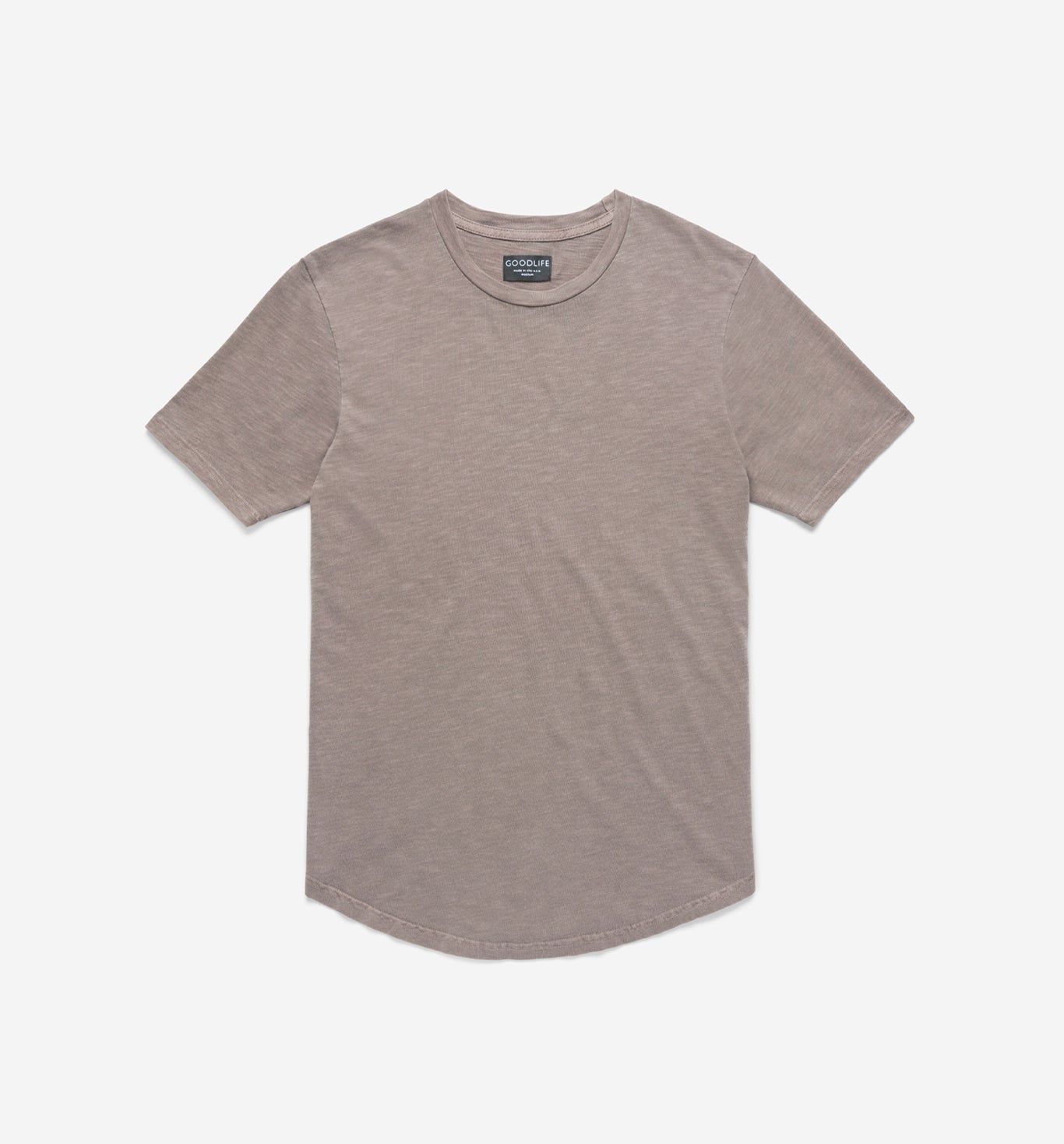 sun faded slub scallop crew espresso