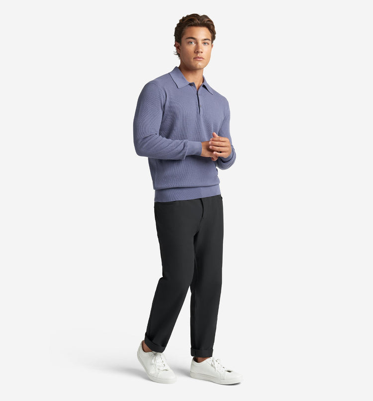 LS Mini Waffle Knit Polo