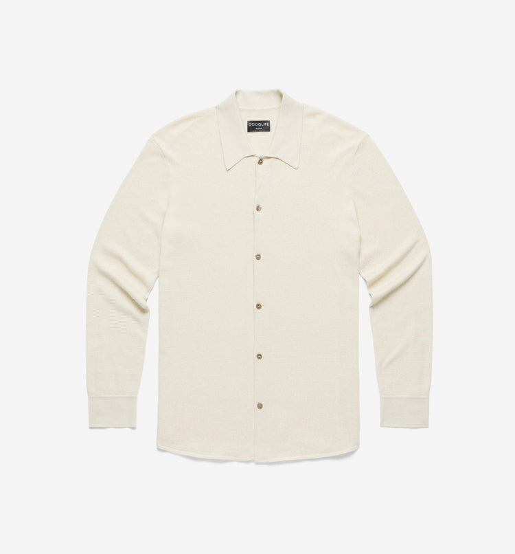 ls mini waffle knit shirt seed