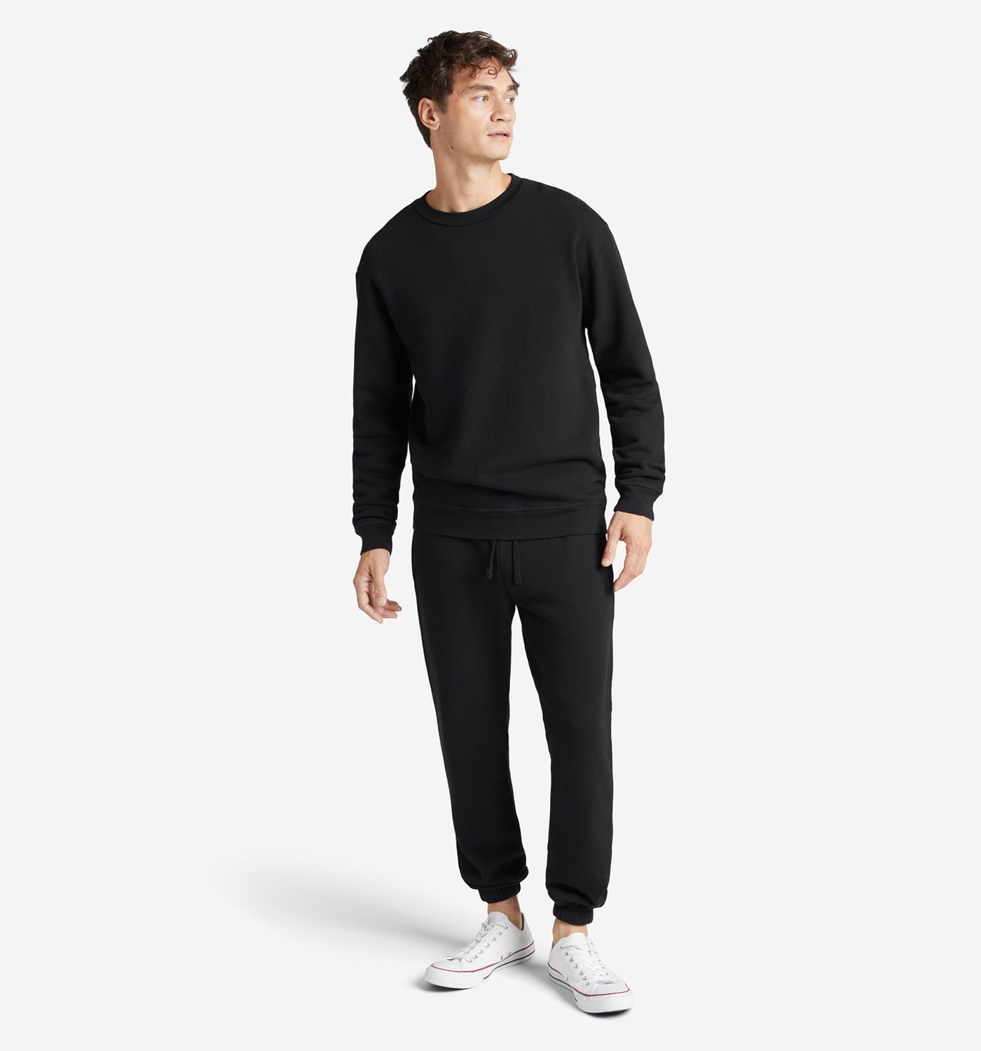 Men's Black Venice Terry Sweatshirt | Goodlife