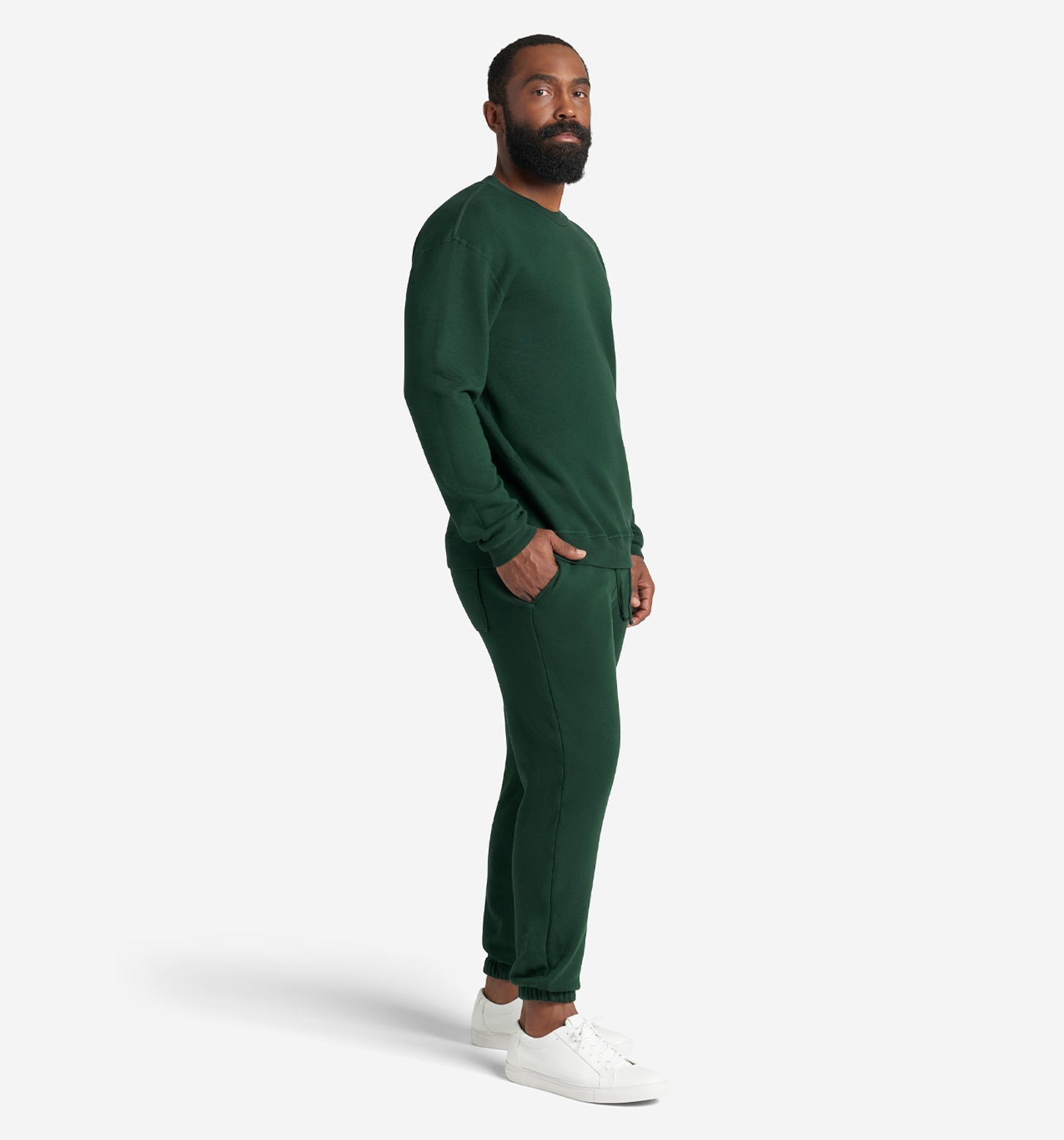 venice terry sweatshirt evergreen