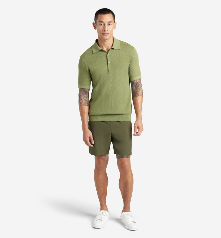 Mini Waffle Knit Polo