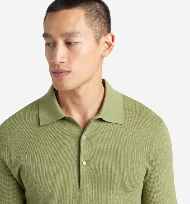 Mini Waffle Knit Polo
