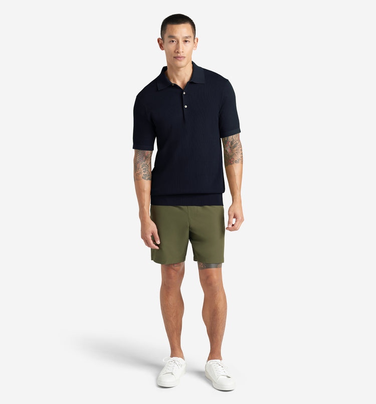 Mini Waffle Knit Polo